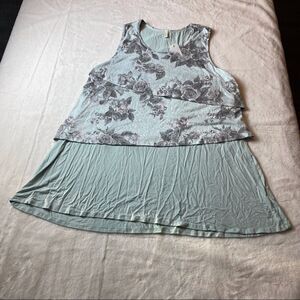 Mai Soli Tiered Racer Back Tunic Length Top New With Tags Size XL